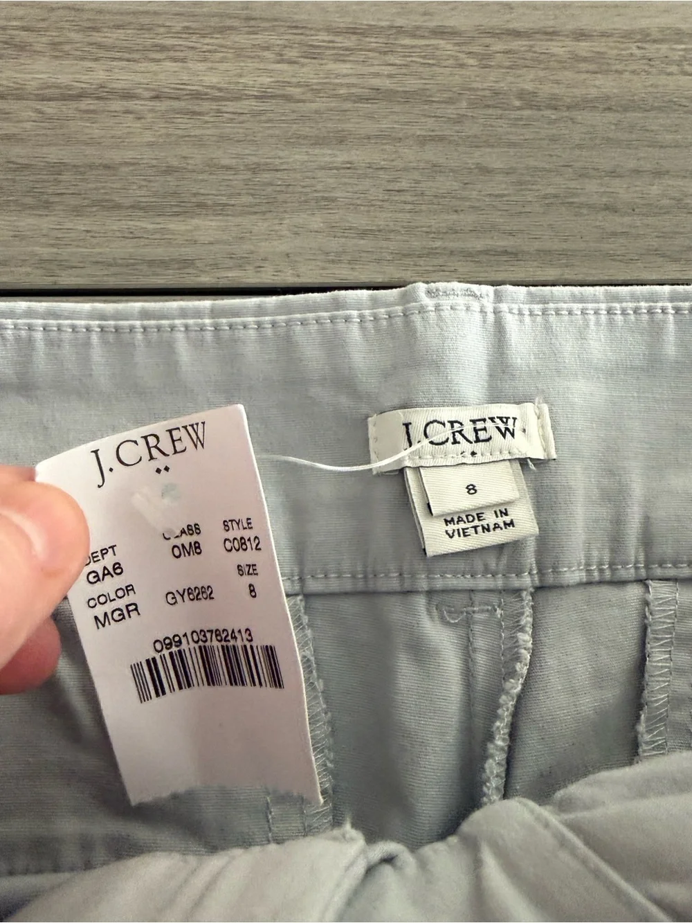J. Crew Light Gray Women's Flat-Front Cotton Shorts
